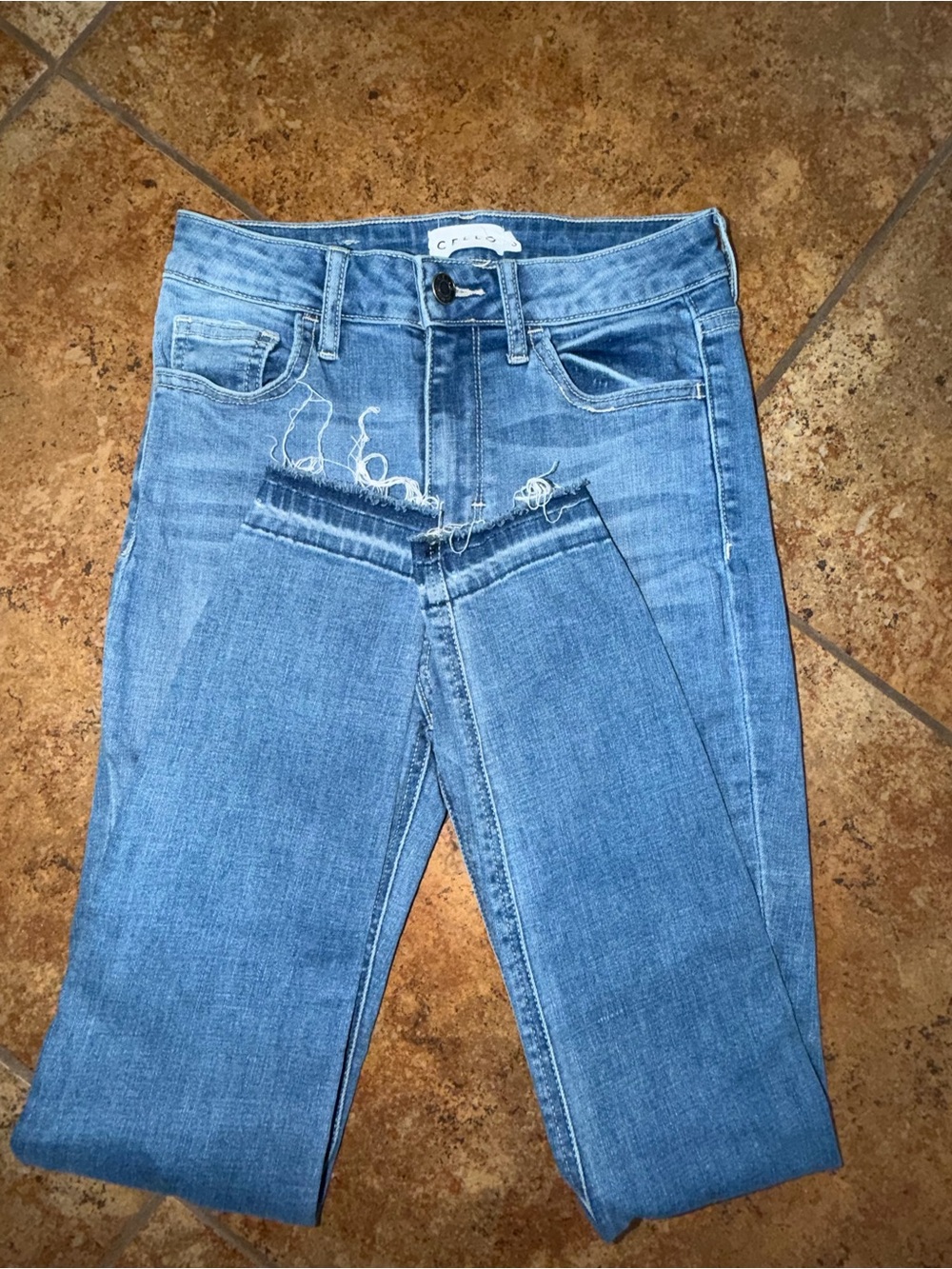 Cello Light Blue Cropped Women's Jeans